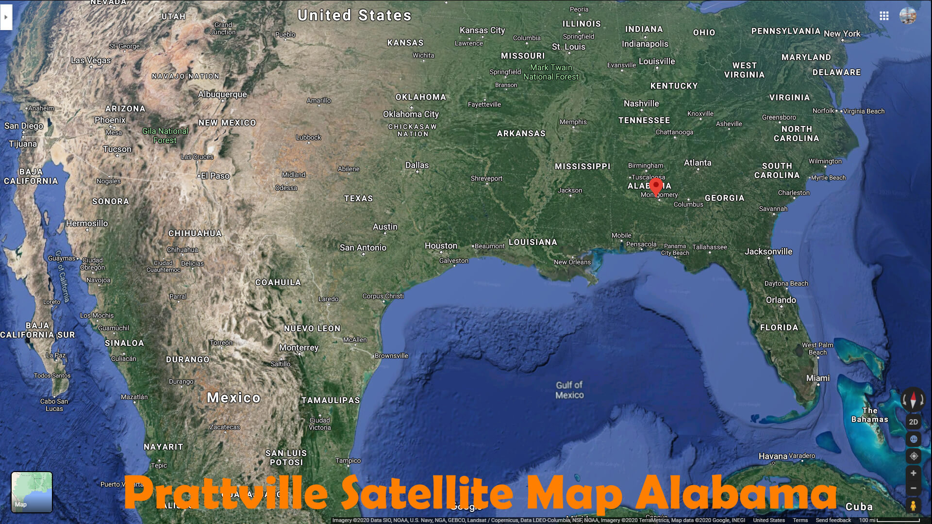 Prattville Satellite Map Alabama